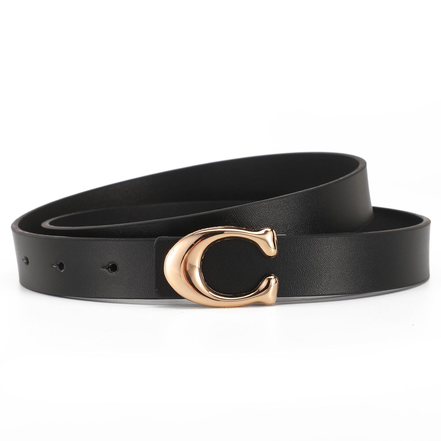 

Мужская Мода 2026 Тонкий Кожаный Пояс с Пряжкой из Сплава – Универсальный, Высококачественный Аксессуар для Джинсов и Платьев 110 cm