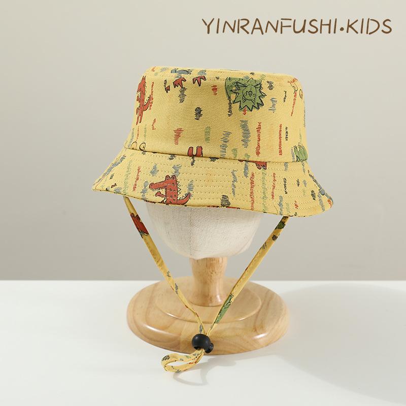 

Весенне-летняя детская панама в корейском стиле, мультяшная шляпа от солнца для девочки, шляпа-ведро для мальчика, защита от солнца, шляпа от солнца, детская шляпа, тренд (47-50cm)