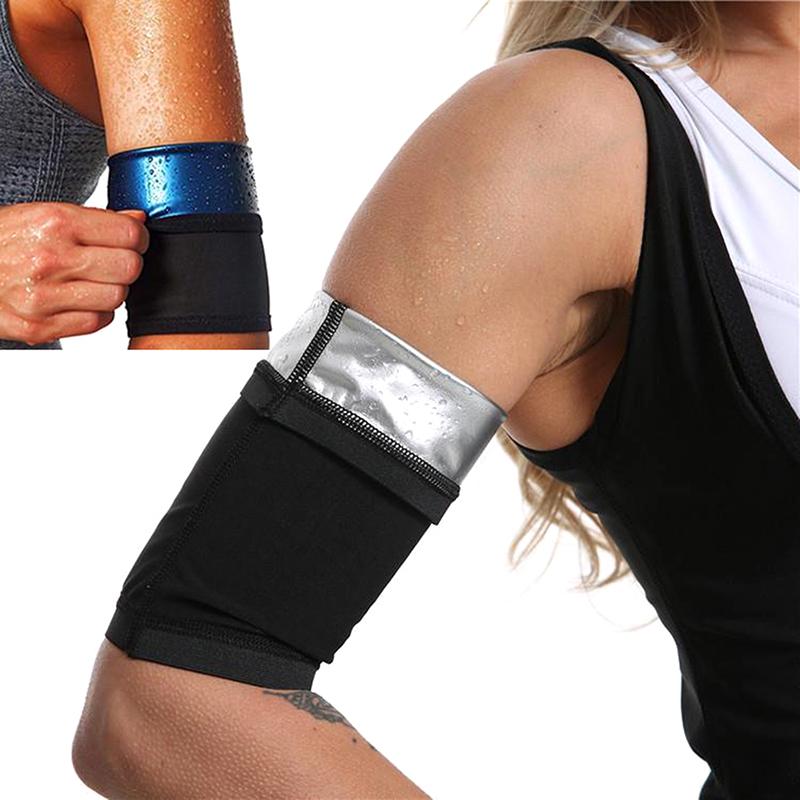 1Pair Arm Slimming Shaper Compression Wrap Sport Sauna Sweat Bands For Weight Loss Women Workout Fitness Arm Fat Burning Strap