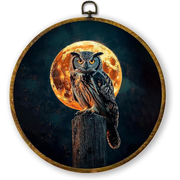 QZQE Vintage Western Cowboy Oval Wall Art Decor Framed, Rustic Country Cowboy Rodeo Oval Canvas Prints, Retro Western Horse Wall Hanging Decor for