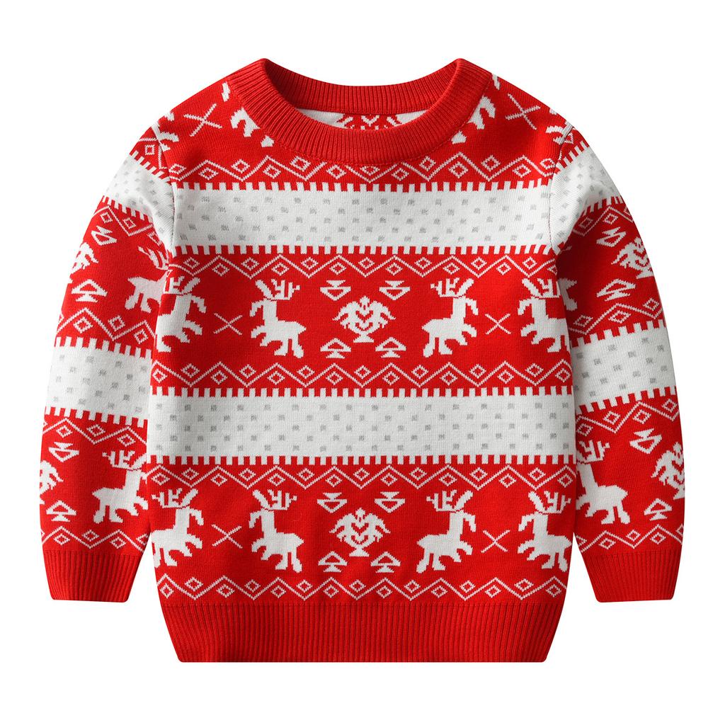 Dziecięcy sweter świąteczny Jesień Zima Dziewczęcy sweter pulowerowy Chłopięcy sweter świąteczny z kreskówek