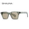 SHAUNA Retro Square Sunglasses Women Rivets Gradient Shades UV400 Retro Punk Men Sun Glasses
