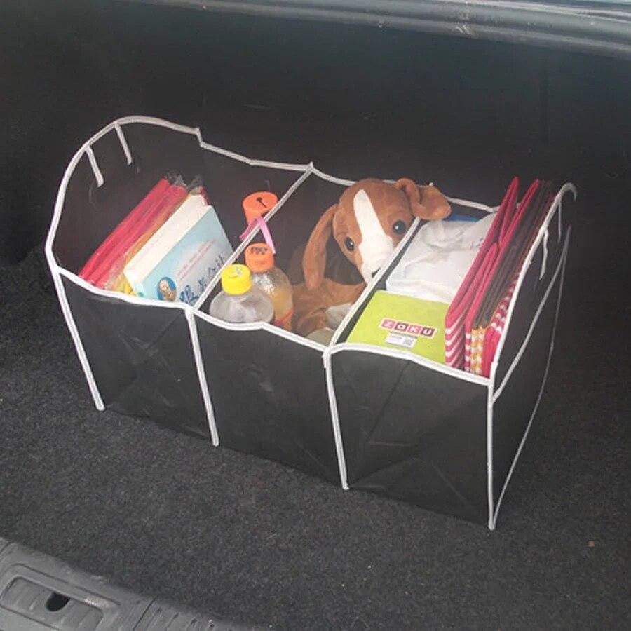 Auto-Kofferraum-Organizer mit mehreren Taschen, große Kapazität, zusammenklappbare Aufbewahrungstasche, zum Verstauen und Aufräumen des Kofferraums, Autozubehör