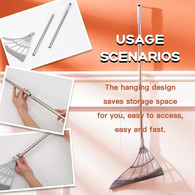 Multifunction Magic Broom 2-in-1 Sweeper Easily Dry the Floor and Remove Dirt Hangable Handle Design for Home  Office