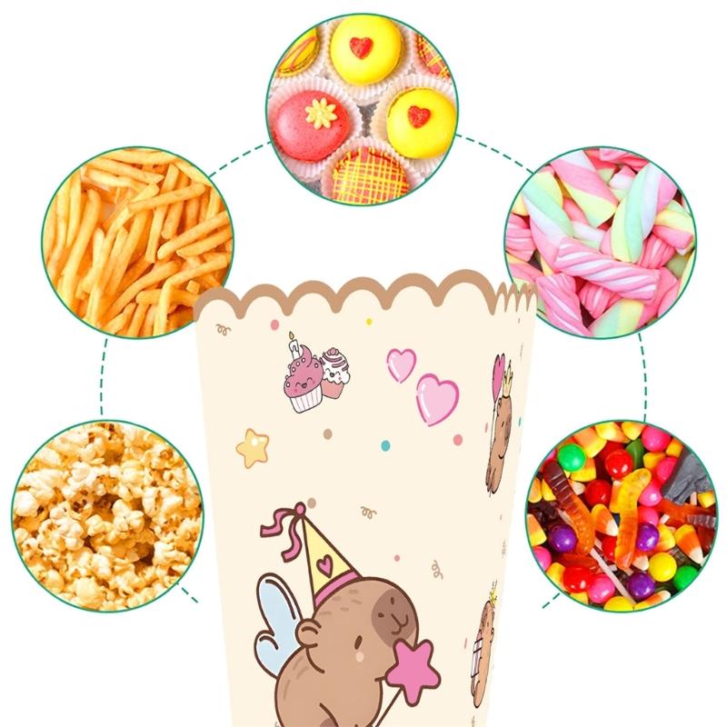 Cartoon Capybara Design Party Cups Flags Tablecloth Dishes Easy Install Accessories For Themed Parties Event