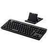ELECOM Bluetooth Keyboard Membrane Type with Stand Multi-Pairing Compatible iPad Surface Black TK-FBM111BK