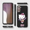 Hello Kitty Cartoon Case for Samsung Galaxy S23 S10e S10 S21 FE S22 S9 S24 Ultra S20 Plus Soft Black TPU Phone Cover Bumper