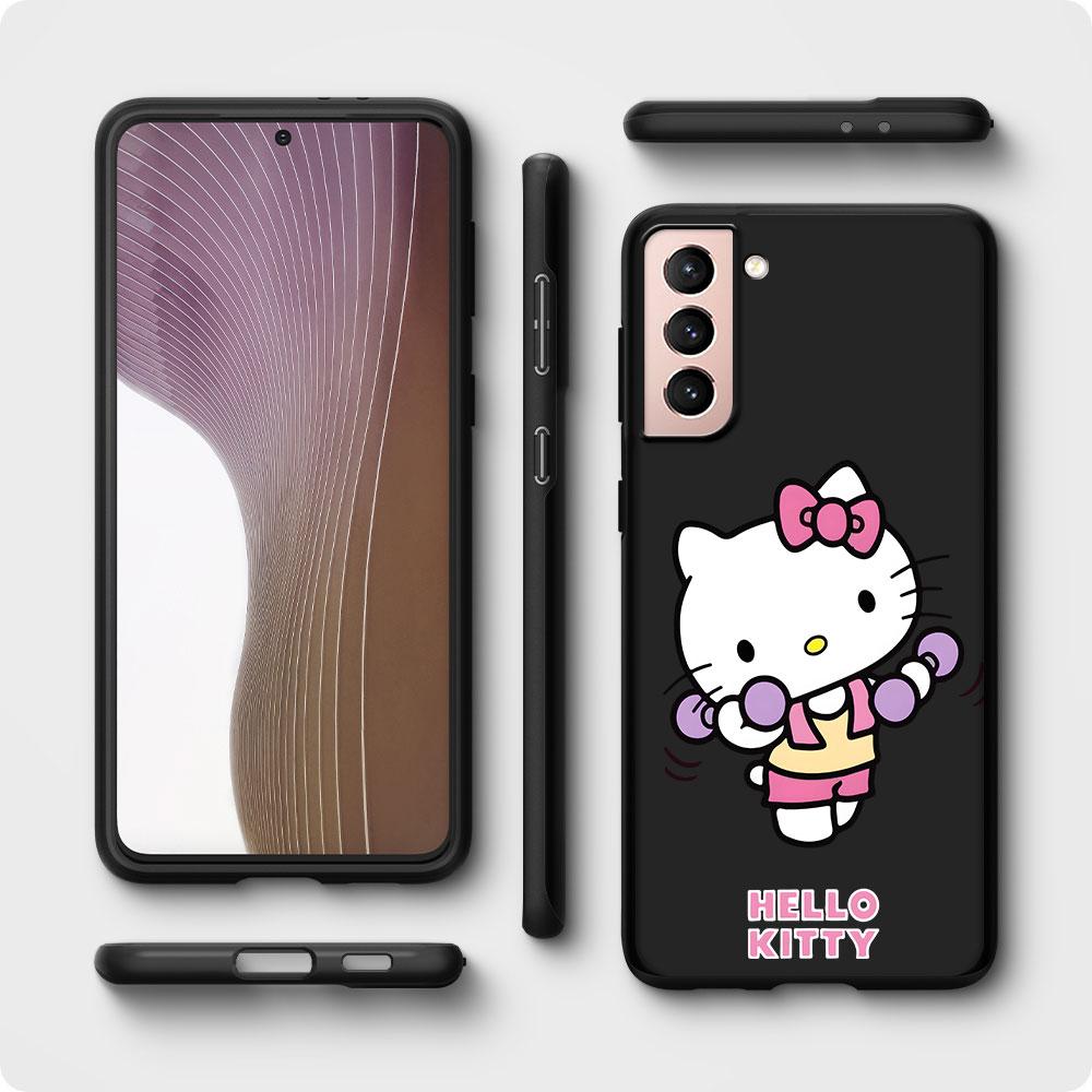 Hello Kitty Cartoon Case for Samsung Galaxy S23 S10e S10 S21 FE S22 S9 S24 Ultra S20 Plus Soft Black TPU Phone Cover Bumper