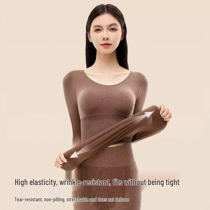 Women's Seamless Body Shaping Thermal Underwear Set - Slimming, Hip Lifting, Abdomen Flattening, Thin Autumn Clothes & Trousers