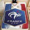 1PC France National Football Team Patterned Flannel Blanket Suitable For All Seasons for Home Decor Warmth and Comfort Gifts Holiday Present
