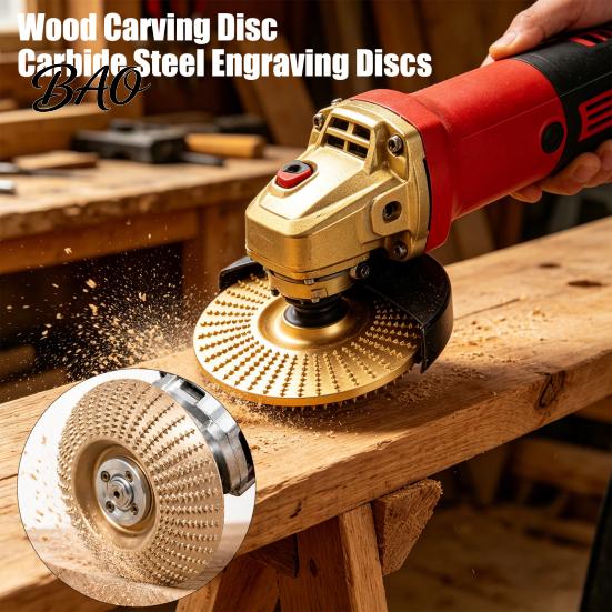Polishing Sanding Disc Wood Grinding Set for Angle Grinder, Carbon Steel Disc, DIY Compatible Grinder Woodworking Durable 4" And 4.5"