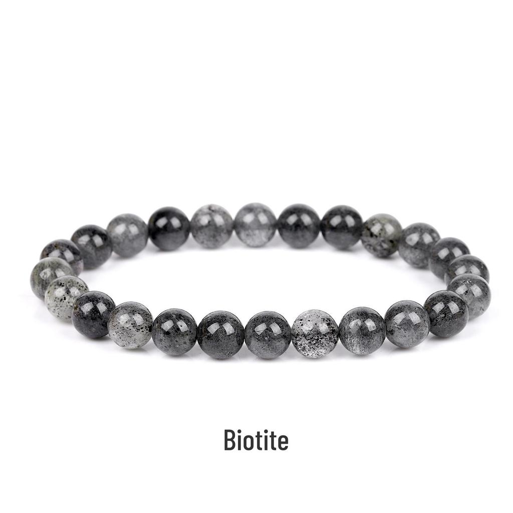 She Yao Natürlicher Kristallachat Tigerauge Armband - Modeschmuck mit einzelnen runden Perlen