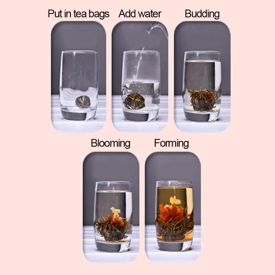 Wedding Gift Handmade Healthy Chinese Artistic Blooming Flower Green Tea Ball