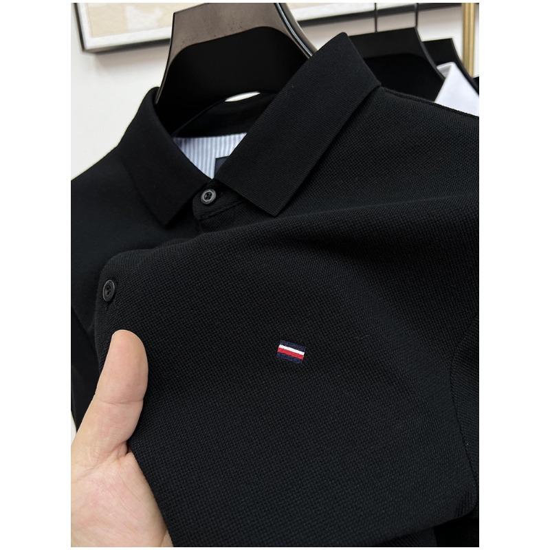 

Рубашка поло, мужская футболка с короткими рукавами, летние лацканы, новая высококачественная мужская хлопковая футболка с половиной рукава XXXXL