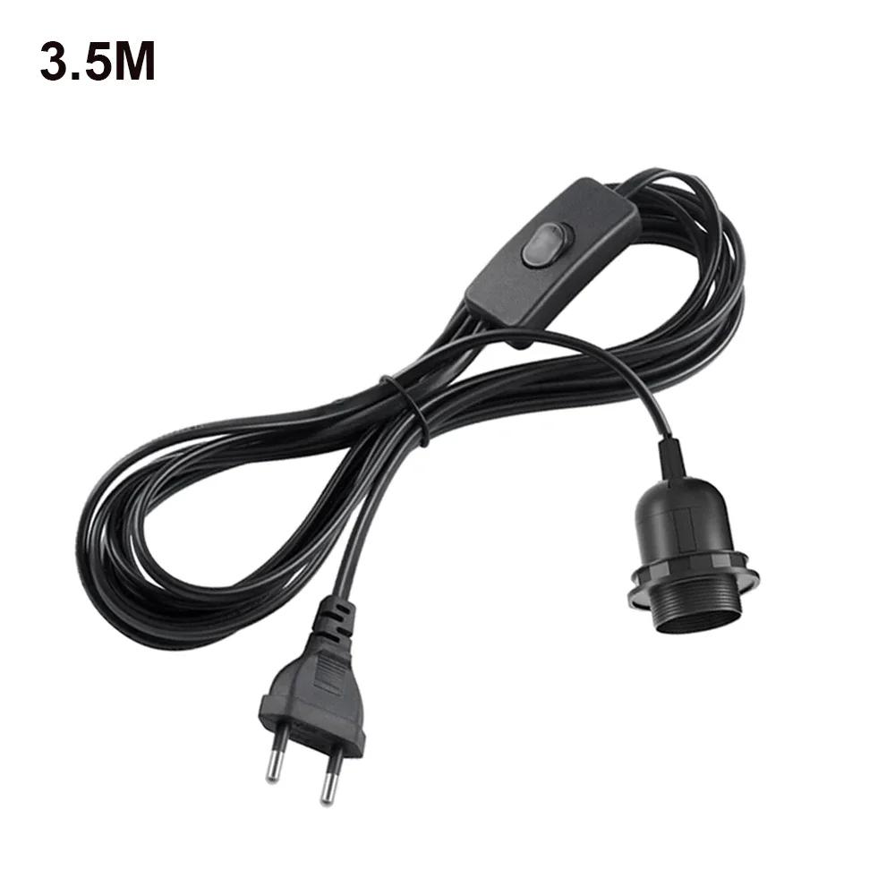 E27 Lamp Holder 1.8m/3.5m EU Plug Bakelite Lamp Holder Extension with Push Button Switchfor Pendant Lighting accessories