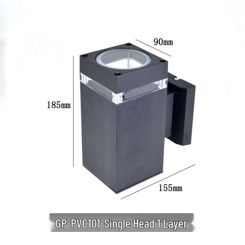

Waterproof Outdoor Double-Headed Wall Lamp with Up/Down Lighting and Durable PVC Shell E27-Lamp Holder Only (no light source)