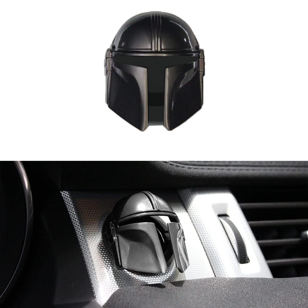 BestEvMod Mando Universal style car engine start-stop button cover, scratch-resistant start button protective cover 3D Cool car accessories чёрный