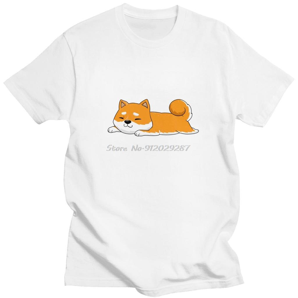 Humor Ich bin nicht faul Shiba Inu Shirt Herren Kurzarm Loafer Hund T-Shirt Faulheit T-Shirts Enganliegend Baumwolle T-Shirts Oberteile Merchandise