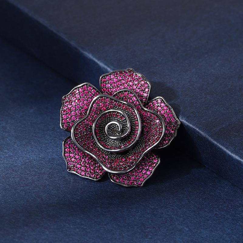 Rose brooch female design exquisite brooch small fragrance light luxury suit cheongsam pin accessories