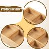 Bamboo Divided Tray Dessert Fruit Veggie Plate Rustic Nut and Candy Serving Platter for Indoor