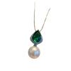 Hot Emerald Pear Necklace European American Earrings Jewelry Pearl Necklace Wedding Dinner Party Accessories
