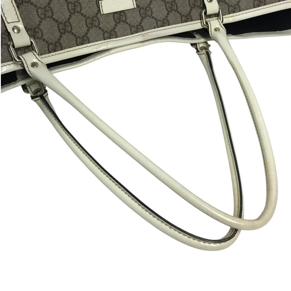 GUCCI 197954 GG Supreme Logo GG Bag Tote Bag Shoulder Bag Beige/White