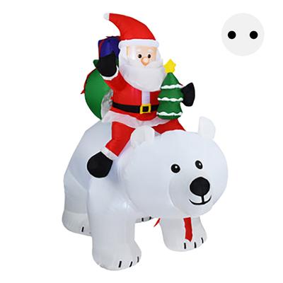 Navidad Inflable Oso Polar 6.8FT Impermeable Navidad Inflable Decoración de Jardín con Luces LED
