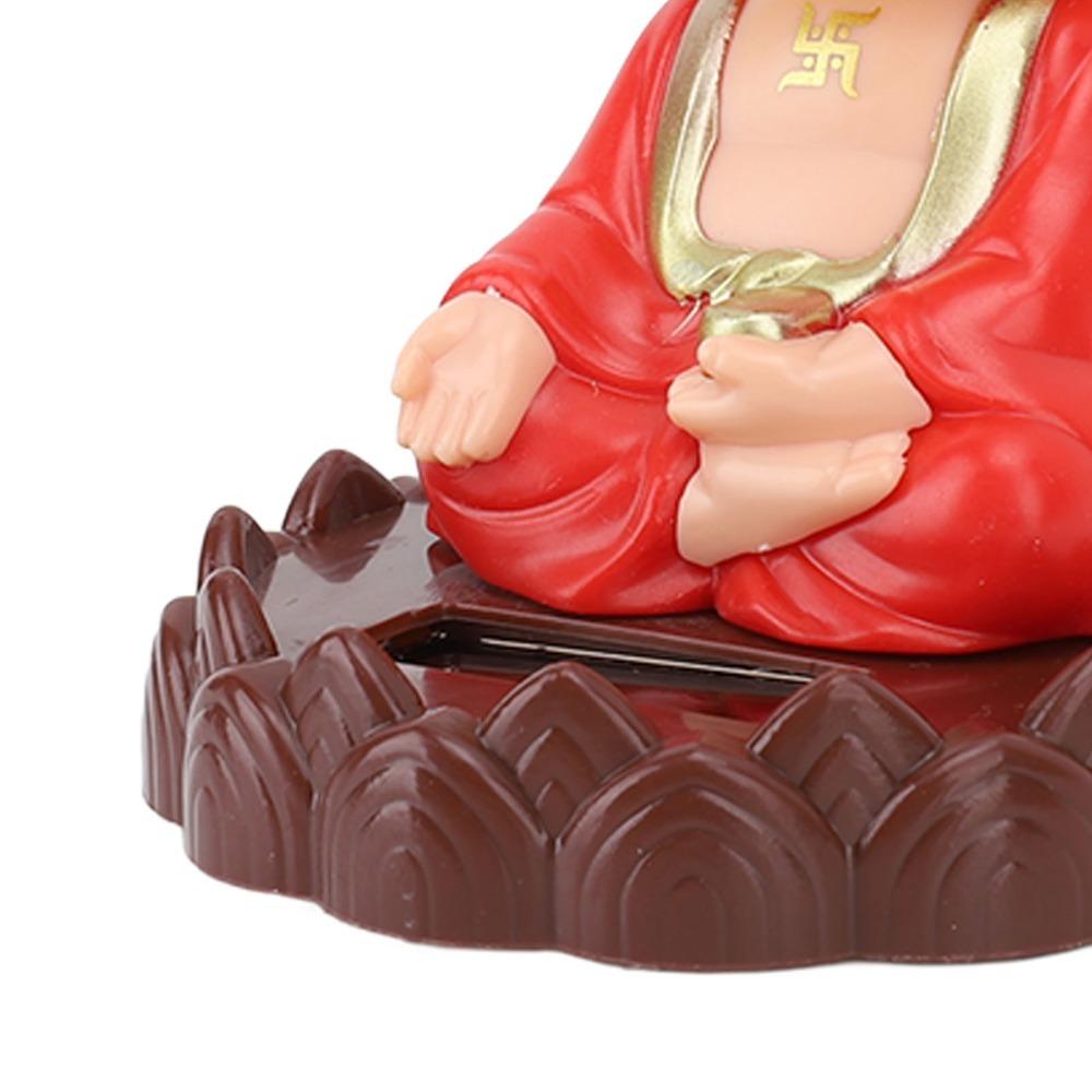 Plastic Solar Nodding Buddha Desktop Ornament Living Room Shelf Arrangement