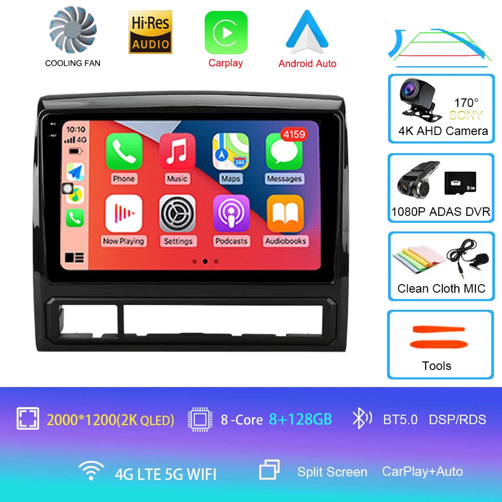Car Radio Android 14 Carplay Auto 4G+WIFI For Toyota Tacoma 2 N200 Hilux 2005-2015 Navigation GPS Multimedia Video Player Stereo