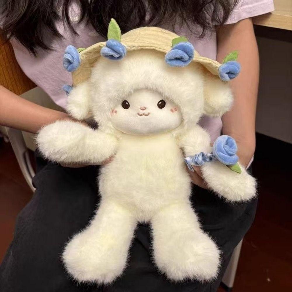 Simulation Sheep Plush Doll Fluffy Animal Fluffty Doll Sleeping Pillow Lamb Plush Toy  Home Decor