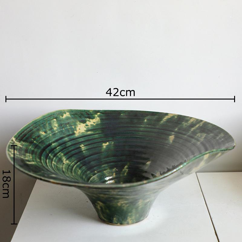 

Large Hat Brim Ceramic Vase Oil Painting Flower Pot Table Decoration Flowers Arrangement Floral Vases Room Aesthetic Decor