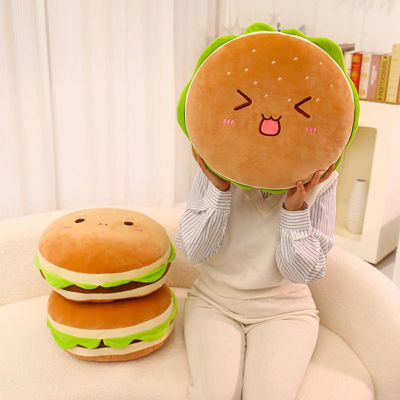 French Fries Hamburger Plush Toy Cute Pizza Foodie Snack Throw Kawaii Christmas Gift Pillow Kids Stuffed Toys Room Decoration