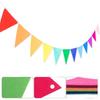 4 Pack Rainbow Pennant Banner, Flags Pennant Banners Triangle Flag for Party Wedding Christmas Birthday Bedroom Decoration