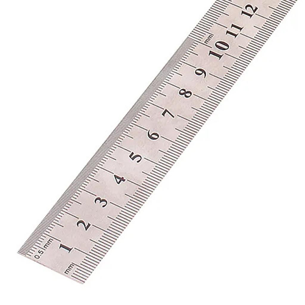 Woodworking Layout Tool 45 90 Degree Angle Ruler 300mm Metal Measuring Ruler with Limit Block Nut