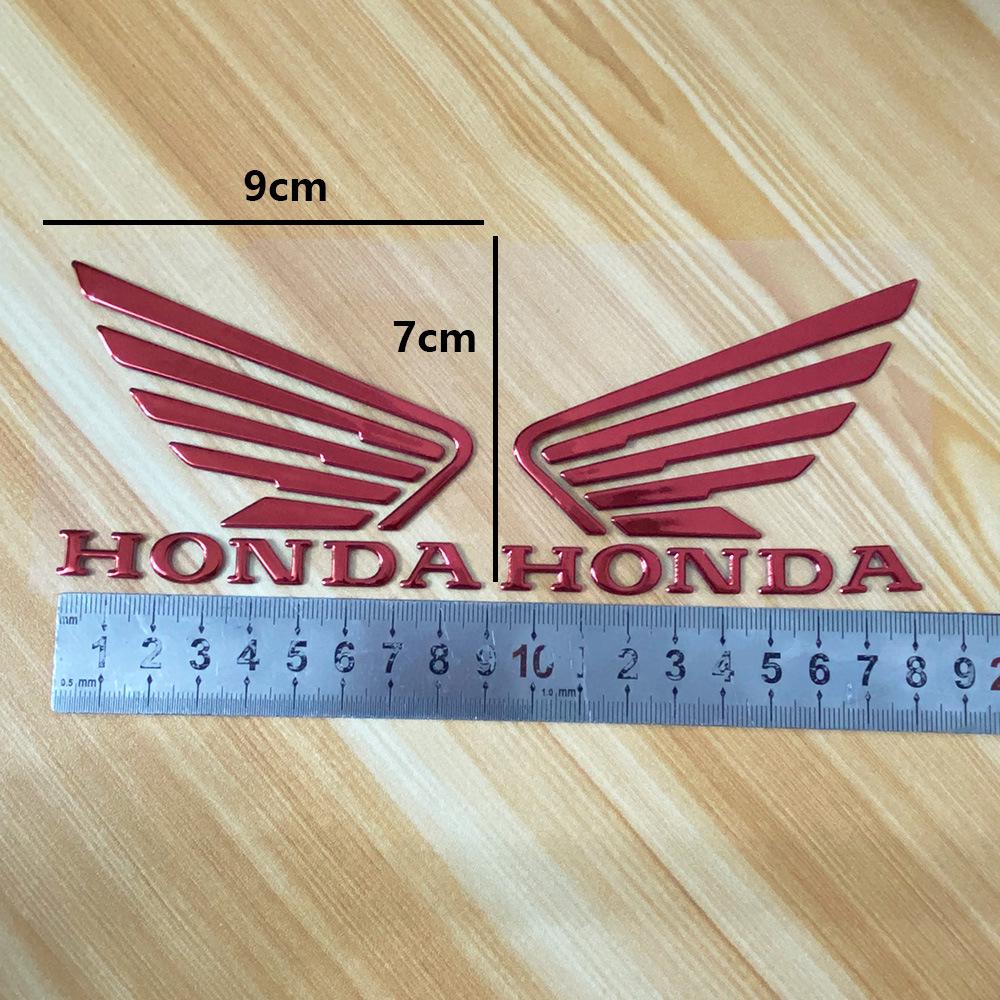 Autocollant Métal Logo Gravé au Laser Réservoir de Carburant Moto Honda