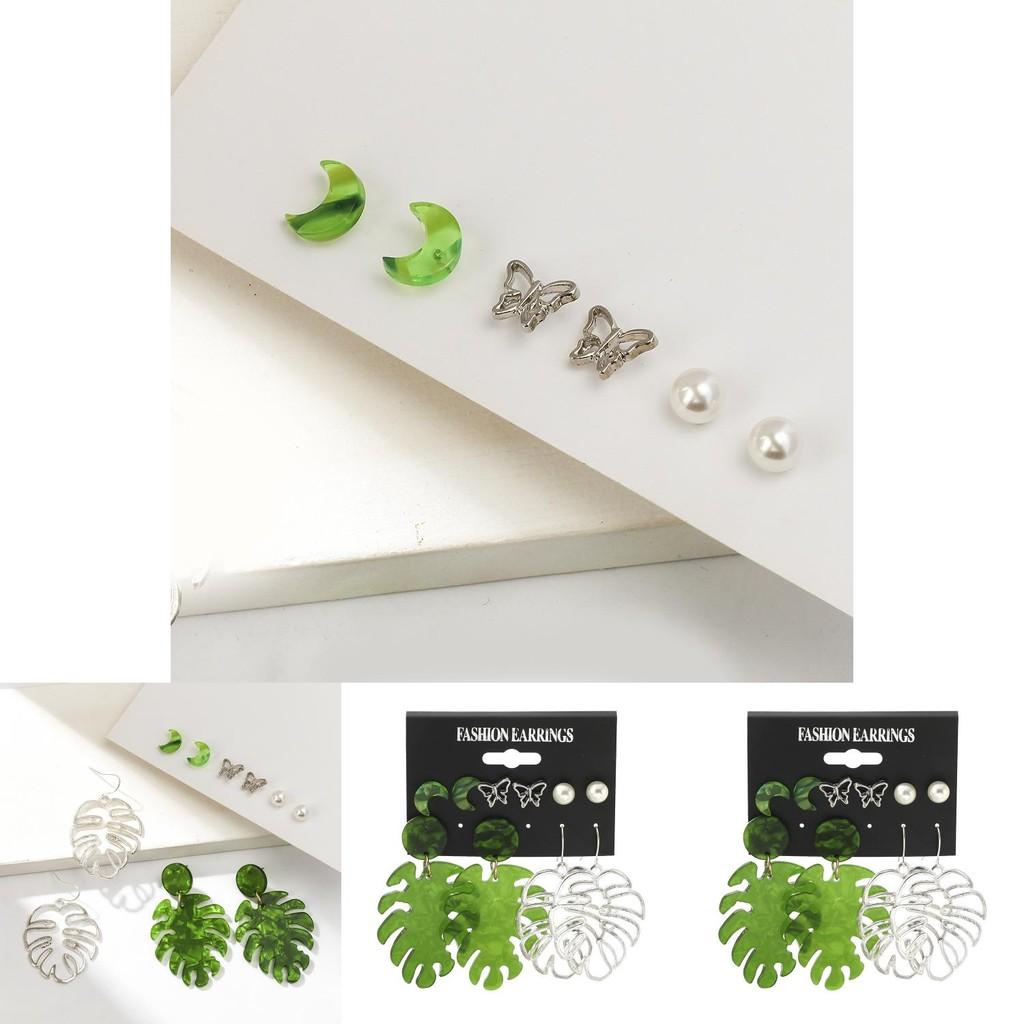 Trendy Leaf Shaped Earrings For Women Acrylic Material Perfect Gift For Birthdays And Anniversaries