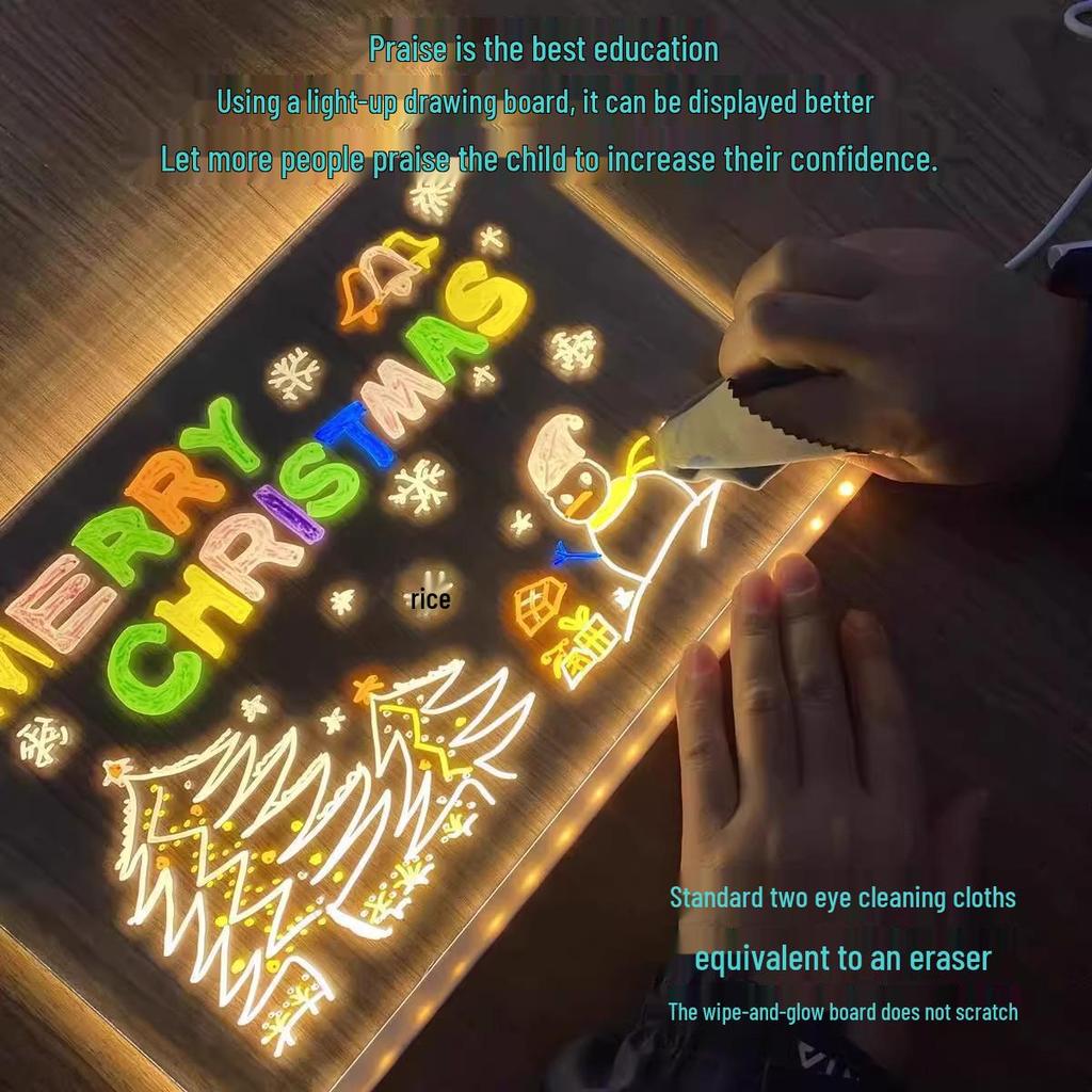 Erasable Anti-Scratch Light-Up Acrylic Message Board