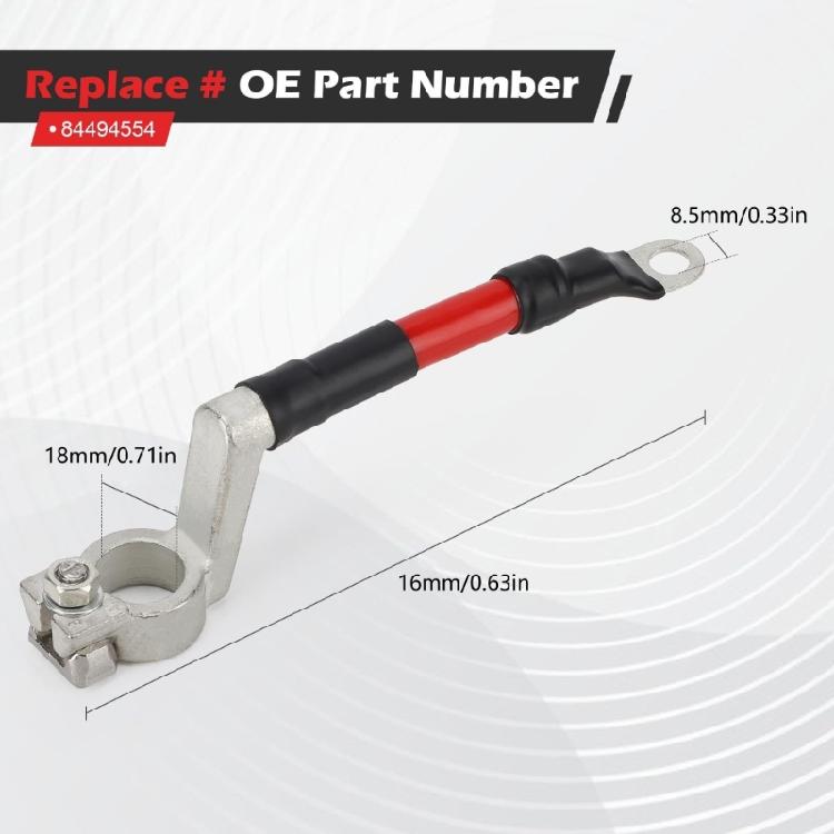 Engineered Heat Resistant Automotive Battery Positive Lead Wire Replacement Part Number 84494554 19341182 Equivalent