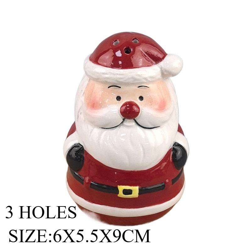 Nordic Creative Ceramic Spice Bottle Santa Claus Pepper Shaker Christmas Desktop Decorations Salt Shaker Kitchen Decoration