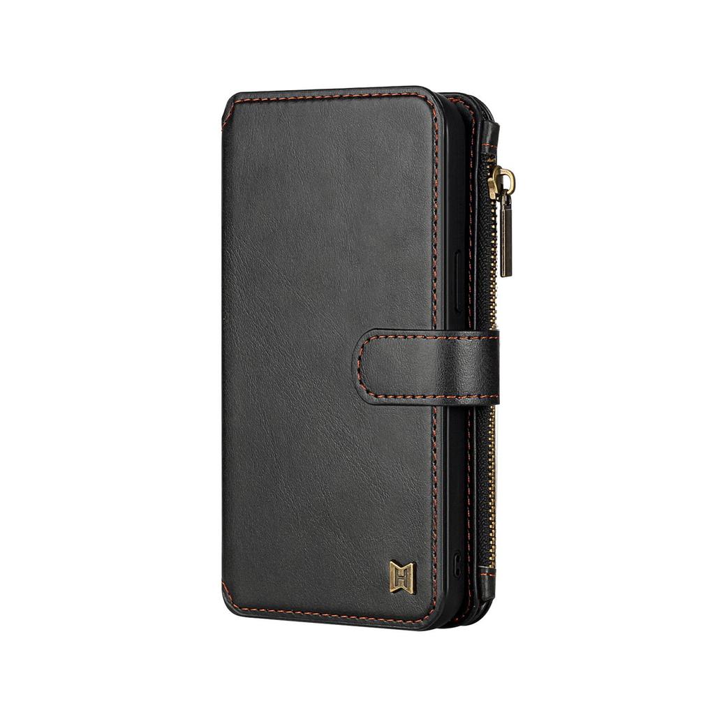 iPhone 16 Pro Multifunction Wallet Leather Case with Detachable Magnetic Cover