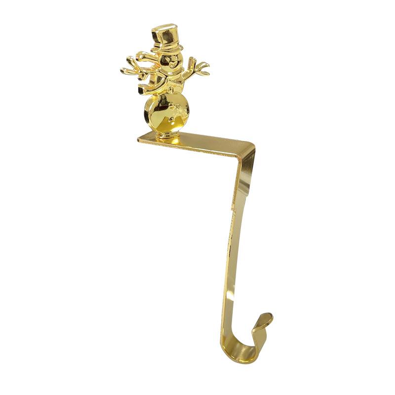 1Pcs Christmas Pendant Snowflake Elk Snowman Tree Shaped Metal Hook For Fireplace Door Cabinet Xmas Party Navidad New Year Decor