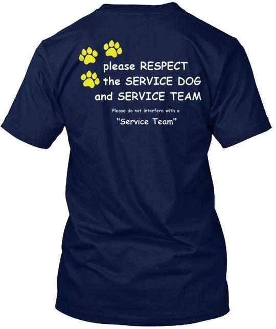 

PLEASE RESPECT SERVICE DOG I SUPPORT AWARENESS T shirt Made USA Size S to 5XL 4XL