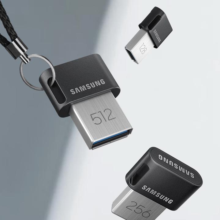 SAMSUNG 128GB Mini Pen Drive U Disk USB 3.1 Flash Drive FIT Plus 256GB Pendrive 64G 512G Metal USB 3.2 400MB/s High-speed Memory Stick Storage Device