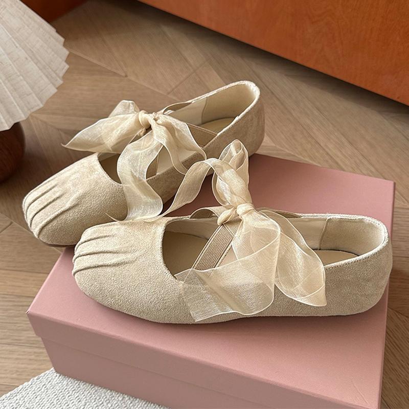 

Fashion Bow Women Ballet Flats Shoes Dress Designer Sport Shoes New Fashion Soft Woman 2025 Autumn Cozy Luxury Walking Chaussure Femme 39