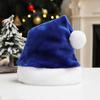 Customizable Plush Christmas Hat for Adults - Available In Red, Green, Pink, Blue, Black, Grey, and Purple with Logo Embroidery Options