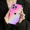 Sweetheart Gradient Pattern Phone Case Suitable for iPhone 17 16 15 14 13 12 11 Pro/Max/Plus Anti Drop and Anti Shock Back Cover