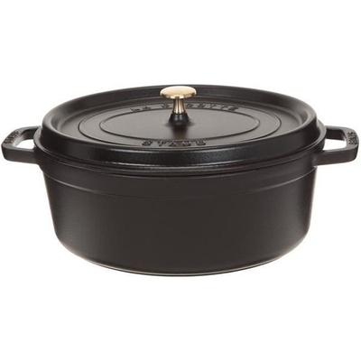 STAUB Oval Cocotte - Cast Iron - Enameled - 31 Cm - 5.5L - Matte Black