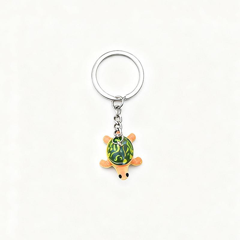 Retro Turtle Keychain Unique Cute Pendant Keyring Charm Sea-Themed Jewelry Gift