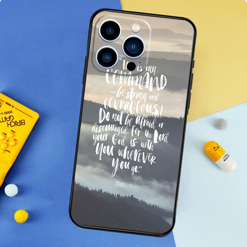 Bible Verse Quotes Phone Case For iPhone 17 16 14 13 12 11 15 Pro Max Plus 12 13 mini 16e 17 Air Bumper Cover
