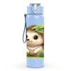 1PC Leaf Top Cute Hedgehog 750ml Color Plastic Sports Water Bottle Leakproof Flip Straw Lid Suitable for Sports Office Home Use